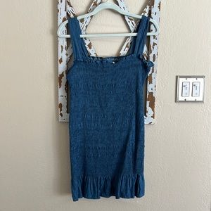 Ruched blue dress